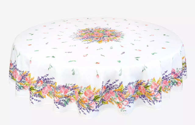 Round Tablecloth coated or cotton (Grasse)